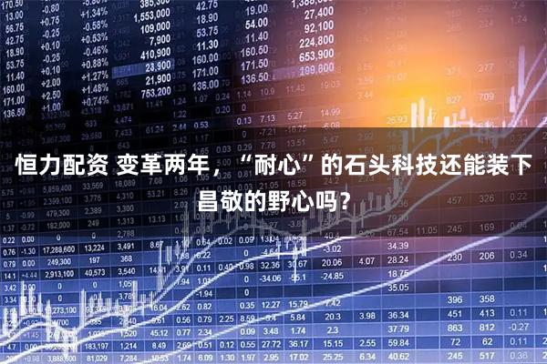 恒力配资 变革两年，“耐心”的石头科技还能装下昌敬的野心吗？