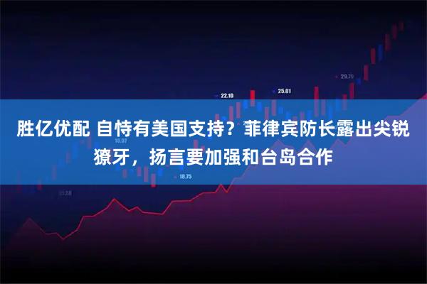 胜亿优配 自恃有美国支持？菲律宾防长露出尖锐獠牙，扬言要加强和台岛合作